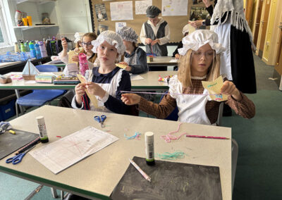 Victorian Day at school: sewing